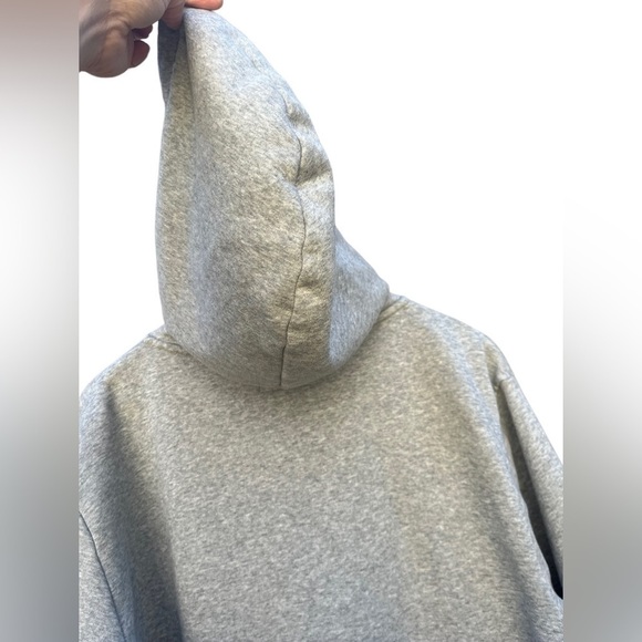 Converse embroidered star chevron full zip hoodie size L Vintage Grey Heather - Picture 5 of 14